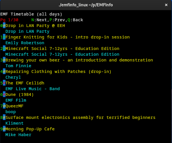 Screenshot of EMFInfo running on Linux