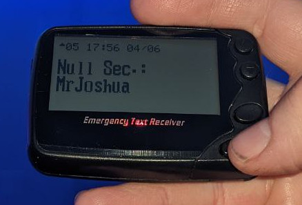 Screenshot of DAPNET EMF Camp schedule announcer running on (Pager service)